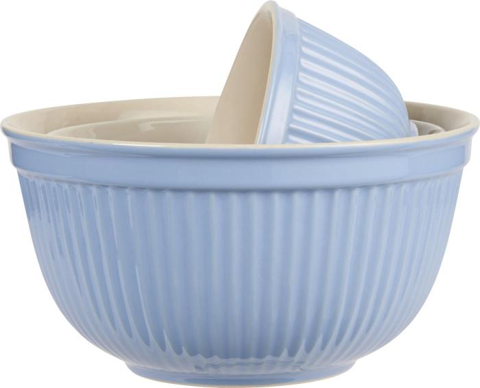 Bilde 1, Mynte Sett med keramikkskåler 3 stk Blå - Nostalgiska.no
