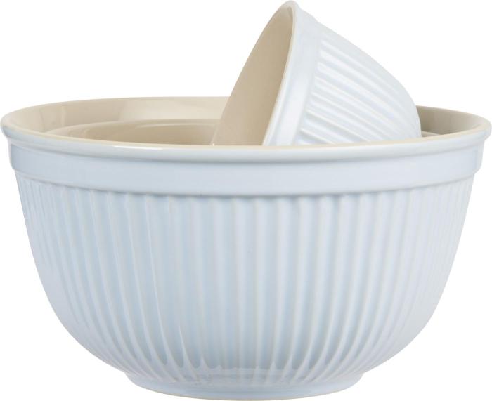 Bilde 1, Mynte Sett med keramiske skåler 3 stk Lys blå - Nostalgiska.no