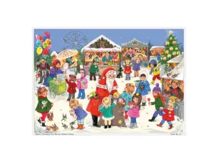  Adventskalender a4 med glitter julemarked - Nostalgiska.no