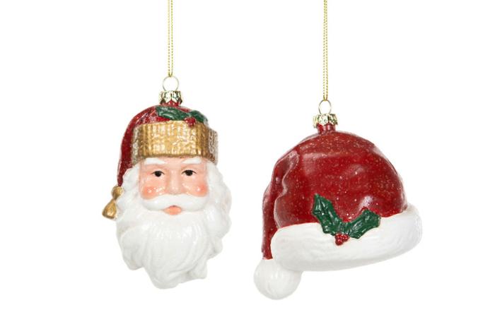 Bilde 1,  Julekule Glasskule nisse/luve - Nostalgiska.no