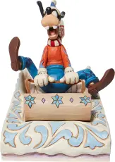 Disney samlarfigur Disney Jul - Langbein kj&oslash;rer slede - Nostalgiska.no