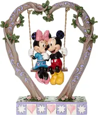 Disney samlarfigur Disney Jul - Musse & Mimmi p&aring; gyngehest - Nostalgiska.no