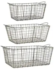  Metallkurvset 3 stk - Nostalgiska.no