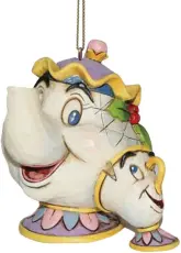 Disney samlarfigur Disney Juletrepynt - Mrs Potts & Chip - Nostalgiska.no