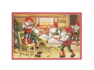 Juldekorasjon nisse spiller fiol - Nostalgiska.no