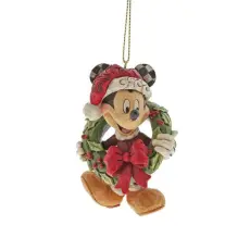 Disney samlarfigur Disney Juleornament - Mikke Mus med krans - Nostalgiska.no