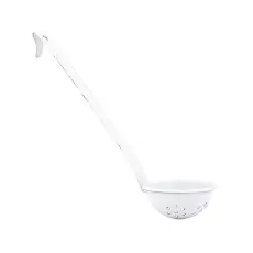 Kockums Hullslev i emalje Hvit/Blå fra Kockums 10 cm - Nostalgiska.no