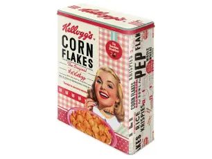  Plastboks H&oslash;y Rekt XL Kelloggs Jente - Nostalgiska.no