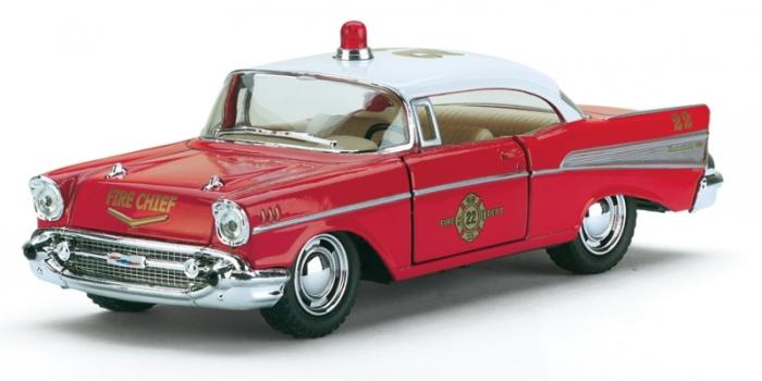 Bilde 1,  Modellbil - 1:40 Chevrolet Bel Air Brannsjef-57 - Nostalgiska.no